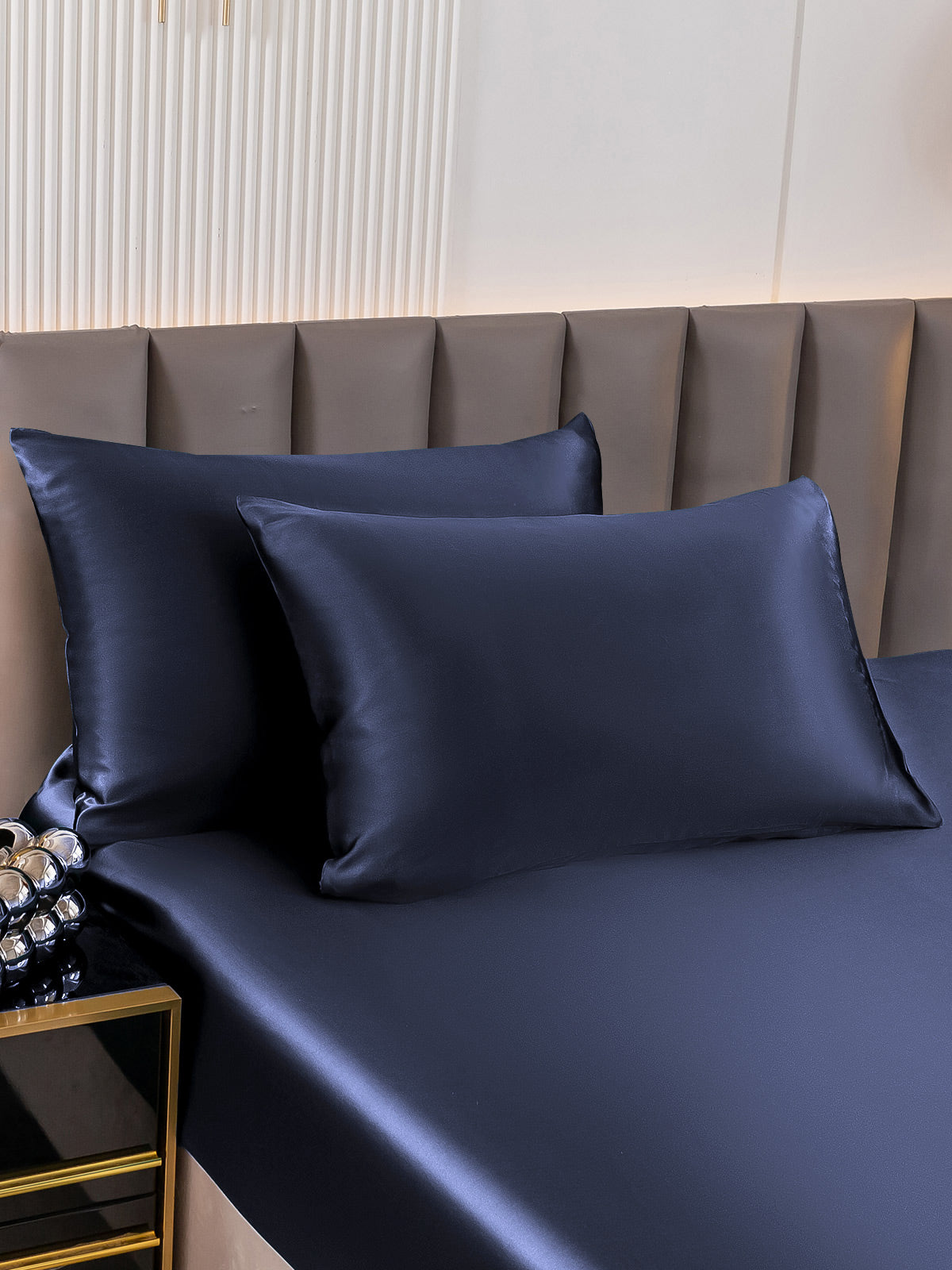 [Mørke blå] SilkSilky-NO 19Momme Pillowcase 003