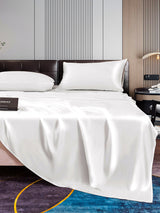 [Hvit] SilkSilky-NO 22Momme Bedding Set 006,