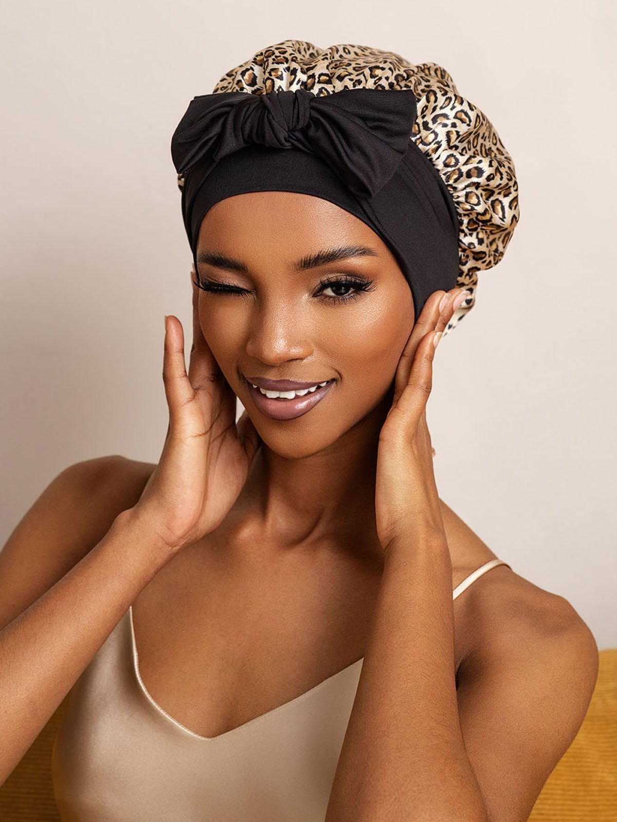 SilkSilky-NO Silke Sleep Cap Leopard 004