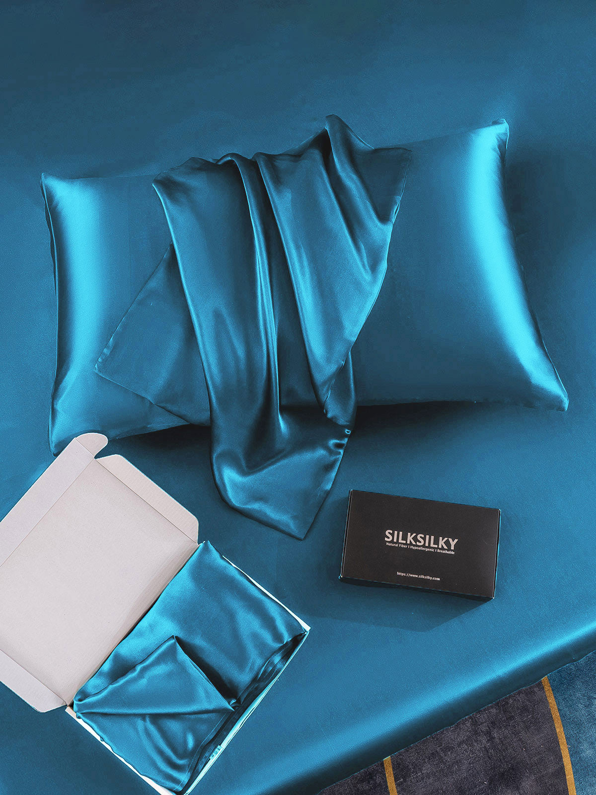 [Blågrønn] SilkSilky-NO 19Momme Pillowcase 006