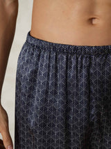 [Marine Ginkgo] SilkSilky-NO Men's Sleep Shorts 007