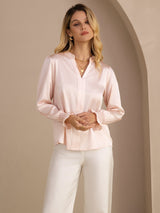 [Rosa] SilkSilky-NO Long Sleeve Damebluser 004