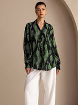 [Sort Mose] SilkSilky-NO Long Sleeve Lapel Collar Bluse 003