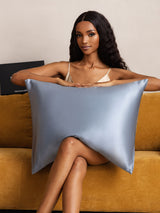 [Gråblå] SilkSilky-NO 19Momme Pillowcase 007