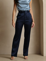[Mørke blå] SilkSilky-NO 19Momme Silke Womens Pants 003