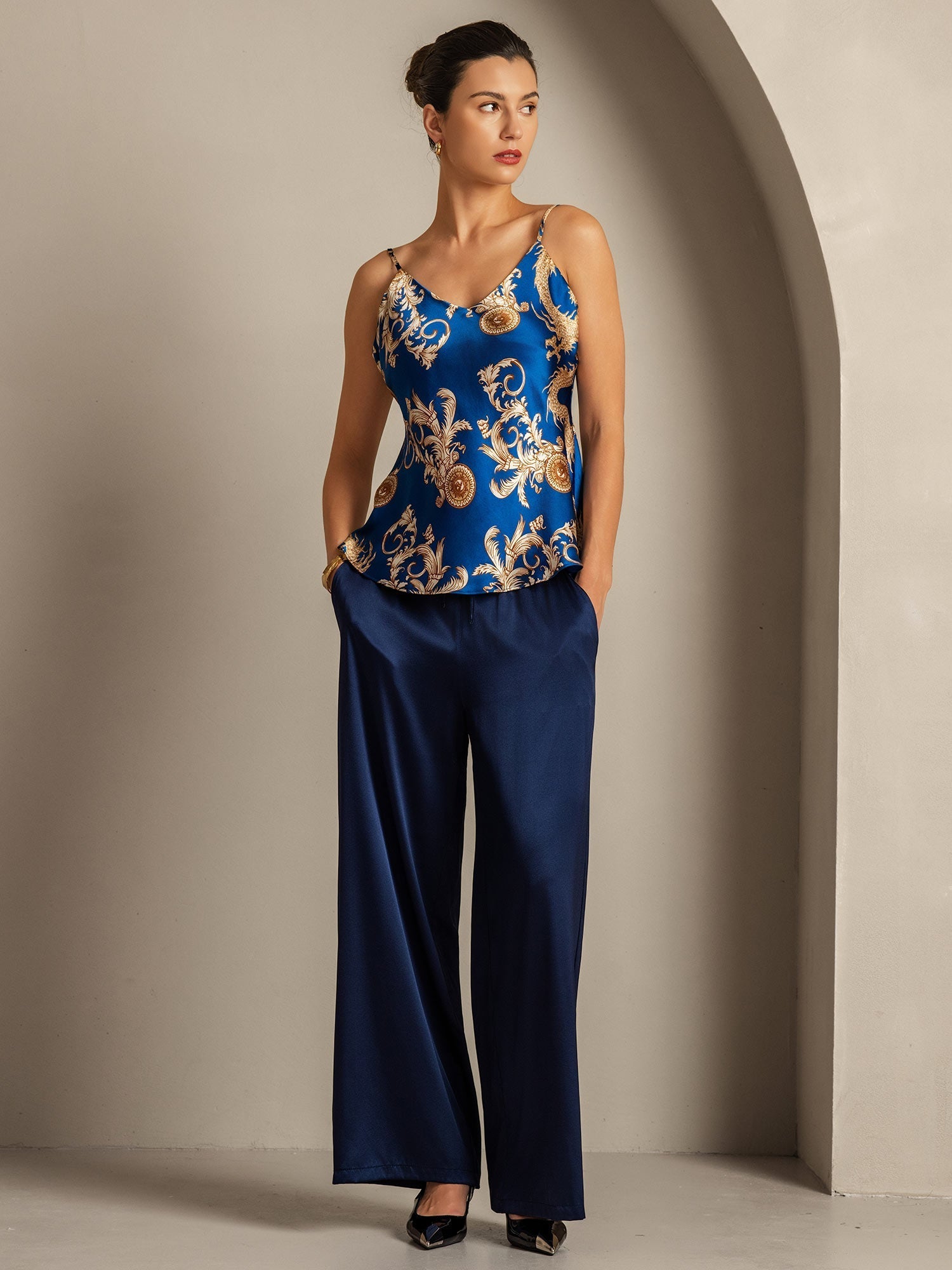 [Navy Drage] SilkSilky-NO Camisoles 008,