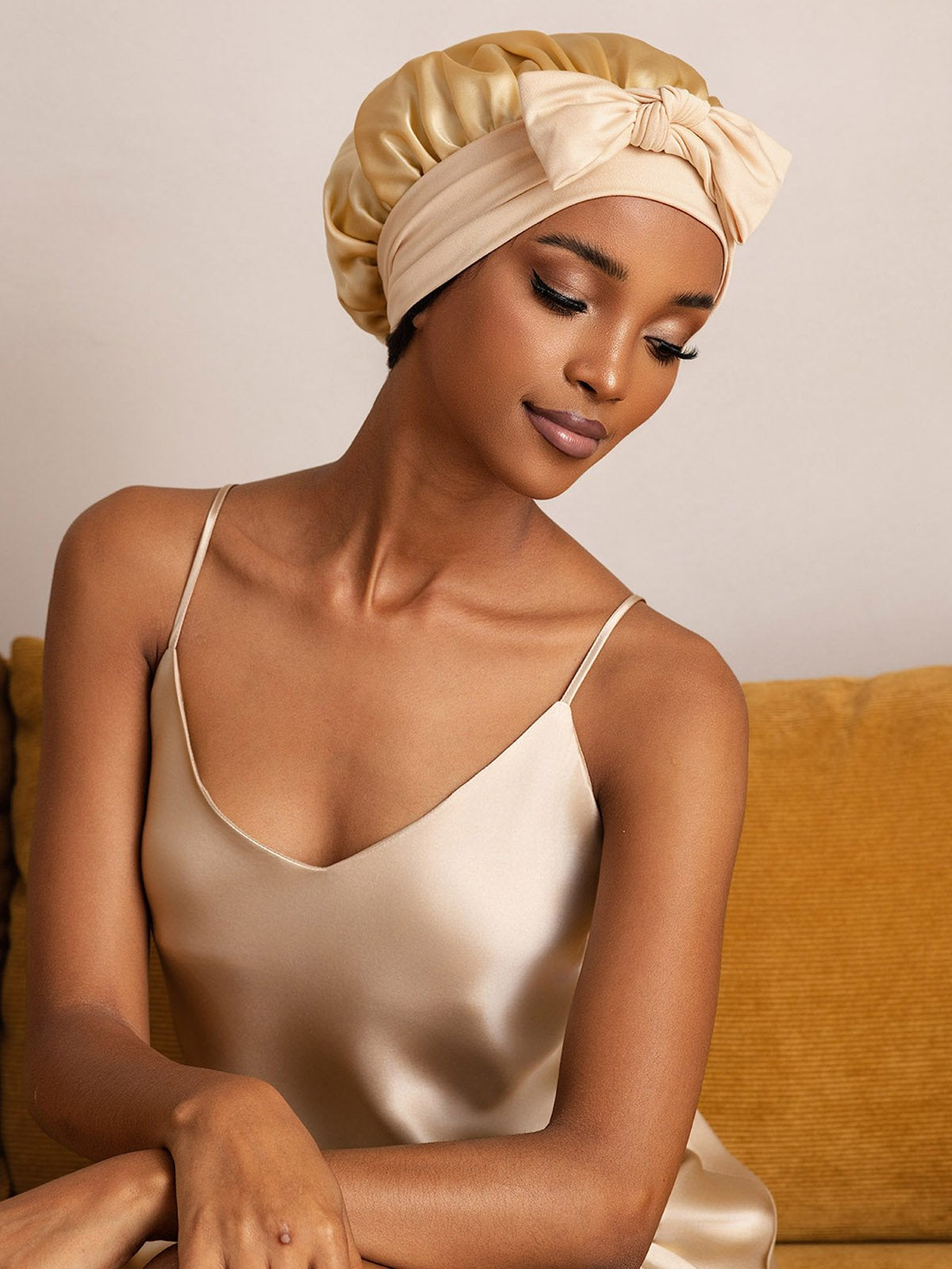 SilkSilky-NO Silke Sleep Cap Champagne 005