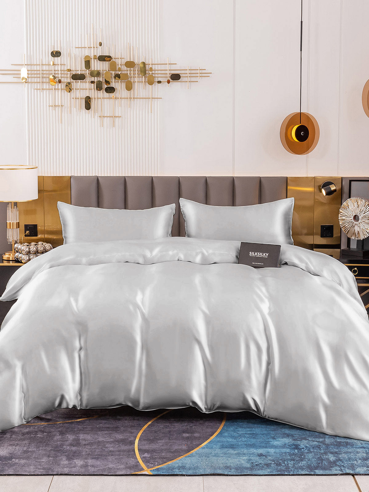 [Sølv] SilkSilky-NO 19Momme Bedding Set 003