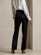 [Svart] SilkSilky-NO 19Momme Silke Womens Pants 002