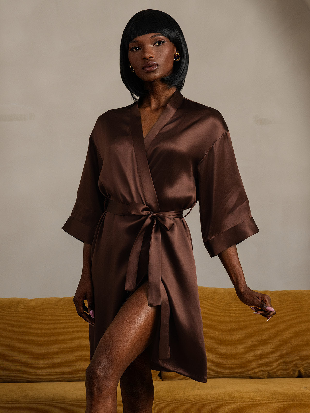 [Kaffe] SilkSilky-NO Womens Robe 006