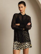 [Svart] SilkSilky-NO Silke Womens Shirt 006