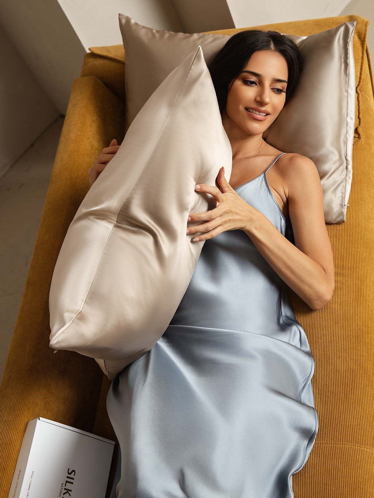 [Beige+Kaki] SilkSilky-NO 22Momme Pillowcase 003