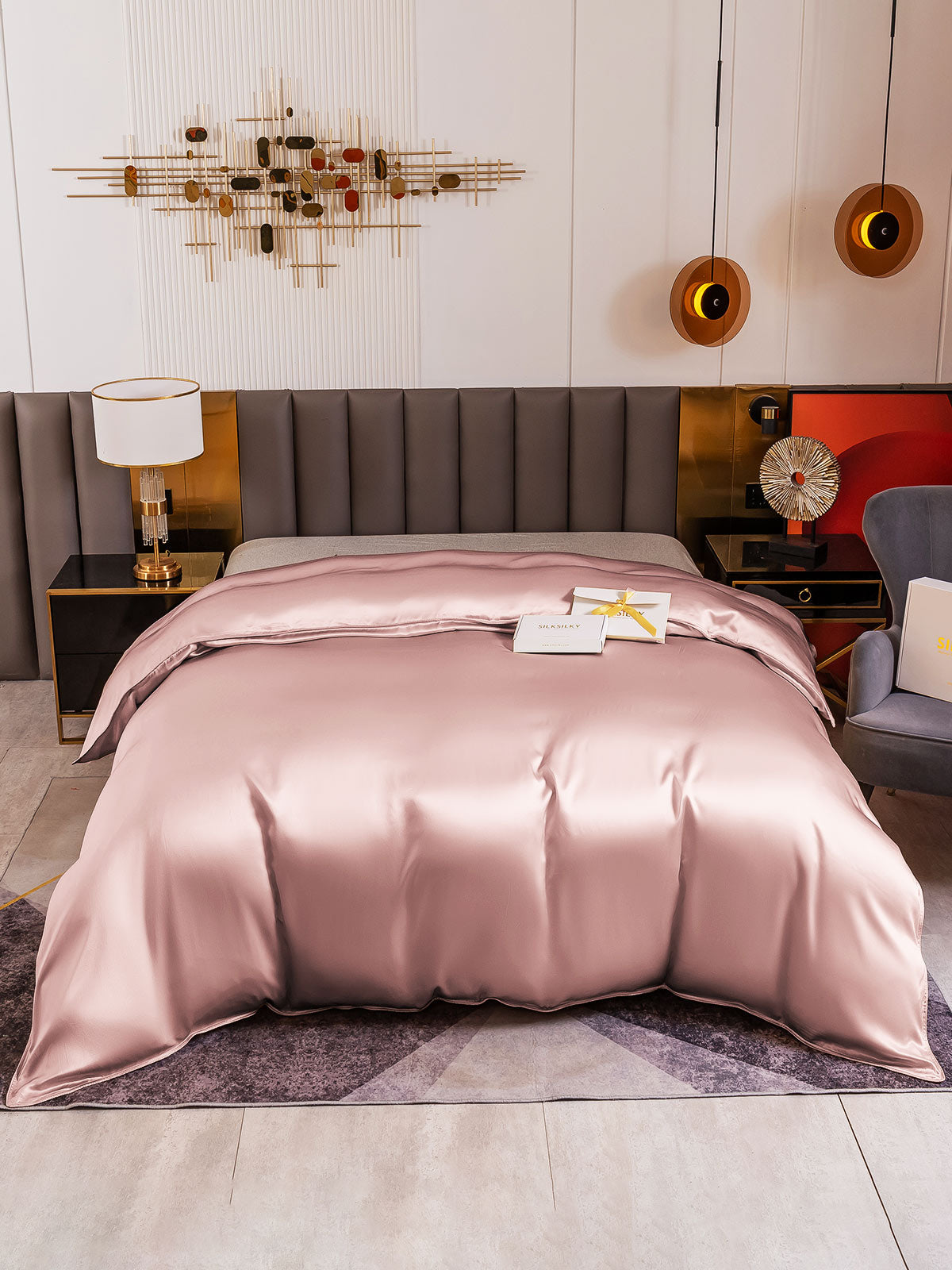 [Blek Mauve] SilkSilky-NO 19Momme Duvet Cover 002