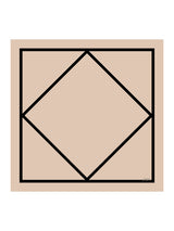 [Beige Firkant] SilkSilky-NO Skjerf 001