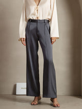 [Mørkegrå] SilkSilky-NO 19Momme Silke Womens Pants 001,