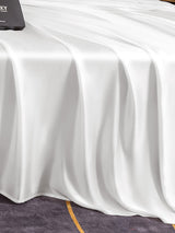 [Hvit] SilkSilky-NO 25Momme Bedding Set 005