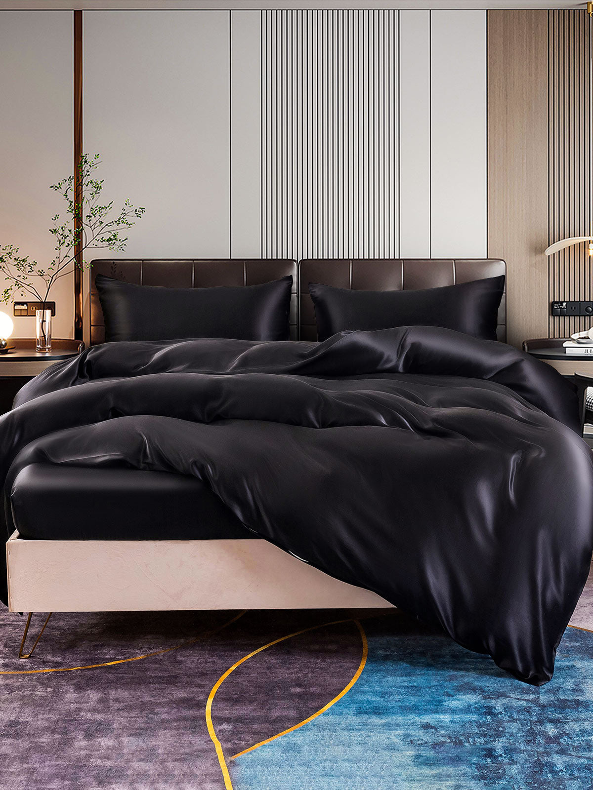 [Svart] SilkSilky-NO 22Momme Bedding Set 006