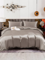 [Grå] SilkSilky-NO 19Momme Bedding Set 001