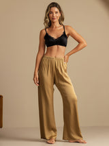 [Tan] SilkSilky-NO 19Momme Women's Sleep Pants 005