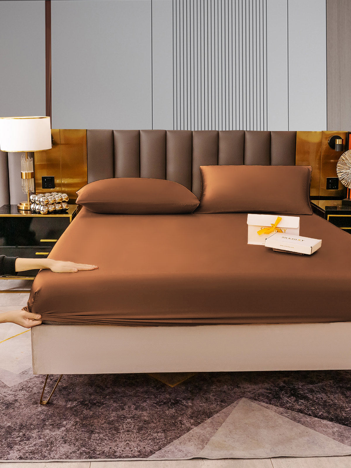 [Kaffe] SilkSilky-NO 22Momme Bedding Set 006
