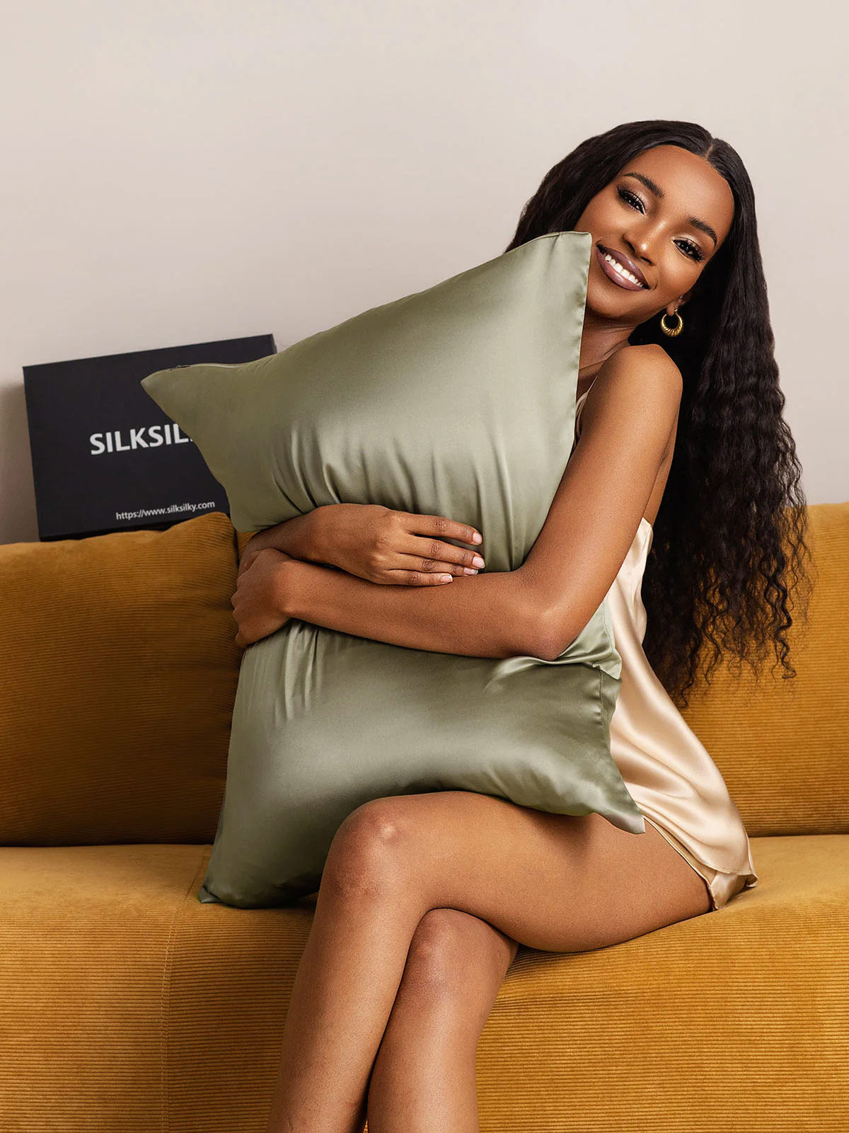 [Olivengrønn] SilkSilky-NO 19Momme Pillowcase 006