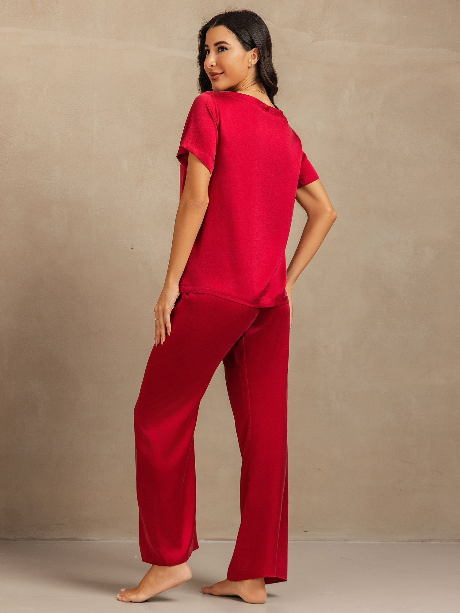 [Vin] SilkSilky-NO 19Momme Silke Womens Pajamas 002