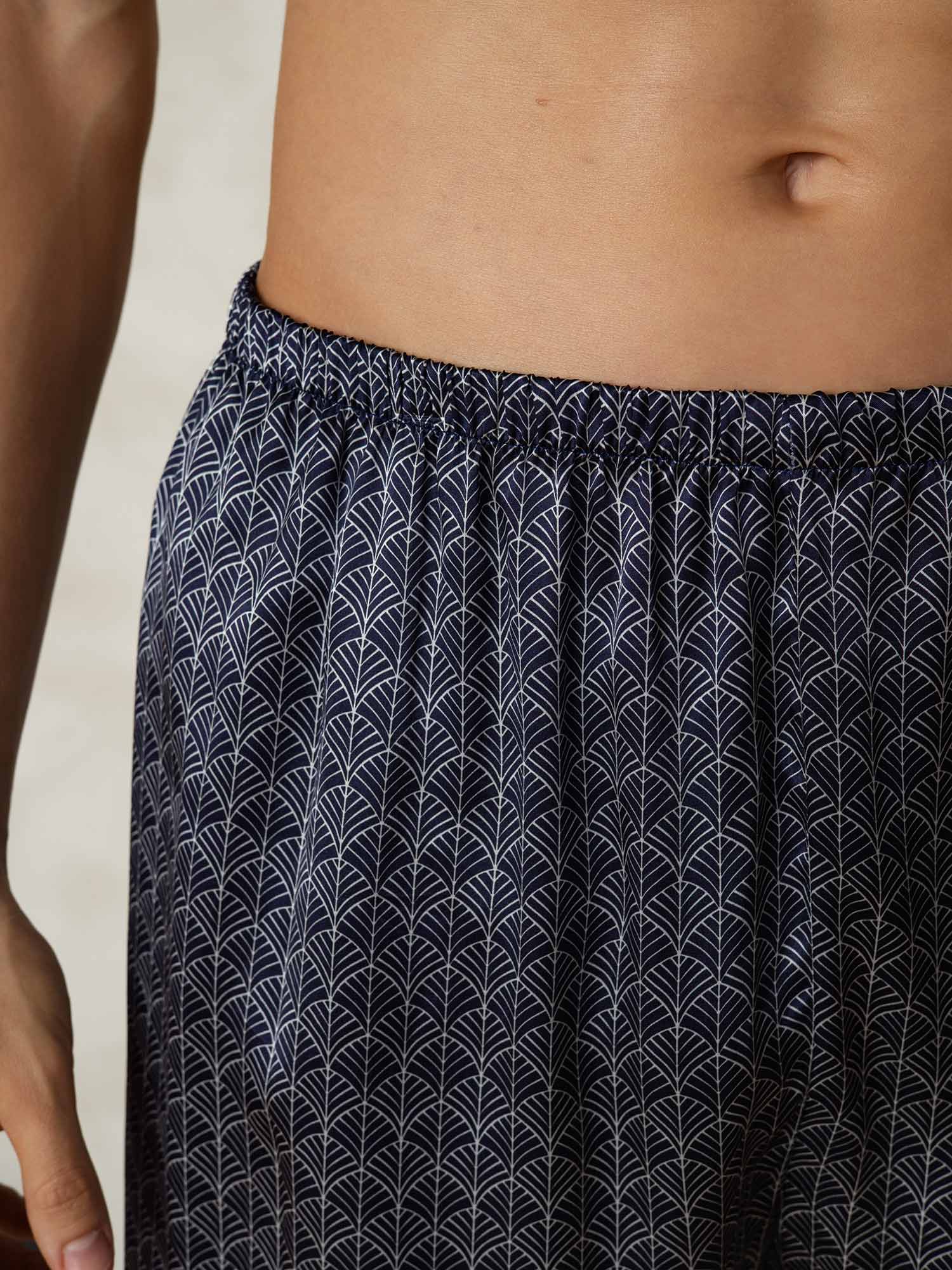 [Marine Ginkgo] SilkSilky-NO 19Momme Mens Sleep Bottoms 007