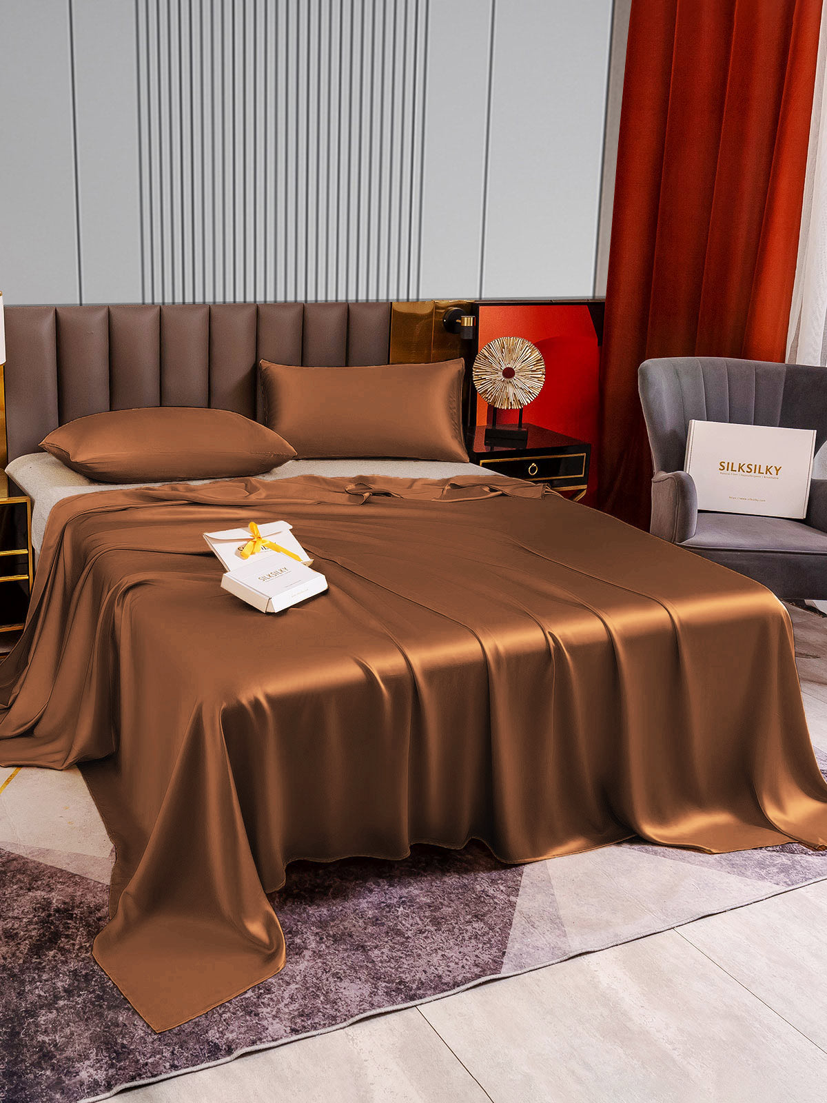 [Kaffe] SilkSilky-NO 22Momme Bedding Set 004