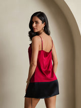 [Vin] SilkSilky-NO 19Momme Spaghetti Stropp Dyp Rund Halsutringning Camisole Topp 002