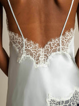 [Lyse Blå] SilkSilky-NO Spaghetti Strap V Neck Camisole Topp 005