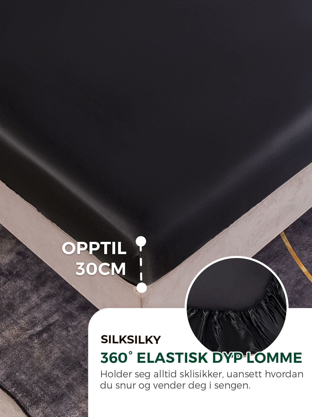 [Svart] SilkSilky-NO 22Momme Bedding Set 004