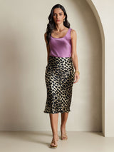 [Leopard] SilkSilky-NO 19Momme Skirt 009,