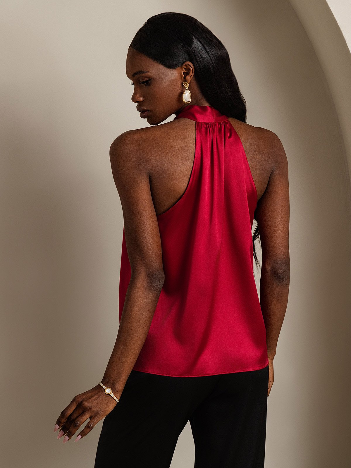 [Vin] SilkSilky-NO 19Momme Silke Womens Shirt 002