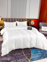 [Hvit] SilkSilky-NO 22Momme Bedding Set 003,
