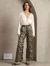 [Leopard] SilkSilky-NO 19Momme Silke Womens Pants 006,