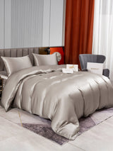 [Grå] SilkSilky-NO 22Momme Bedding Set 002,