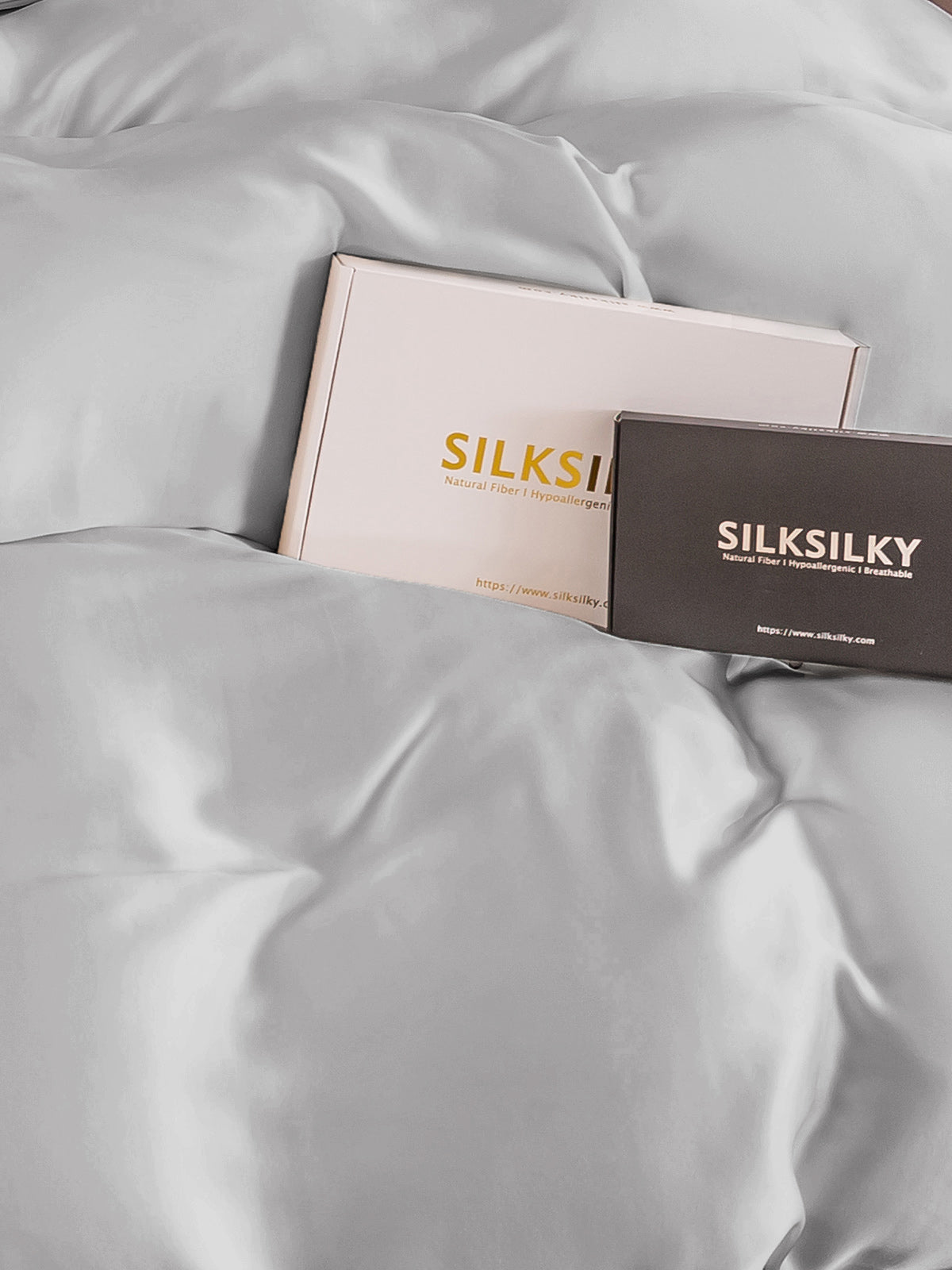 [Sølv] SilkSilky-NO 19Momme Duvet Cover 004