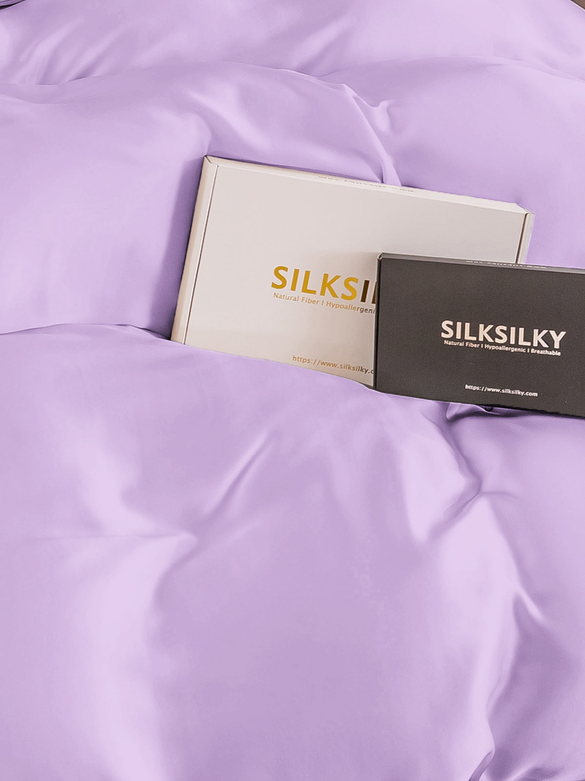 [Lavendel] SilkSilky-NO 19Momme Duvet Cover 004