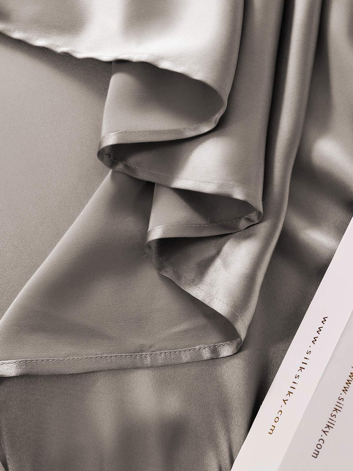 [Grå] SilkSilky-NO 19Momme Bedding Set 008