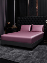 [Blek Mauve] SilkSilky-NO 19Momme Sengesett 001