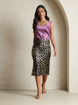[Leopard] SilkSilky-NO 19Momme Skirt 006,