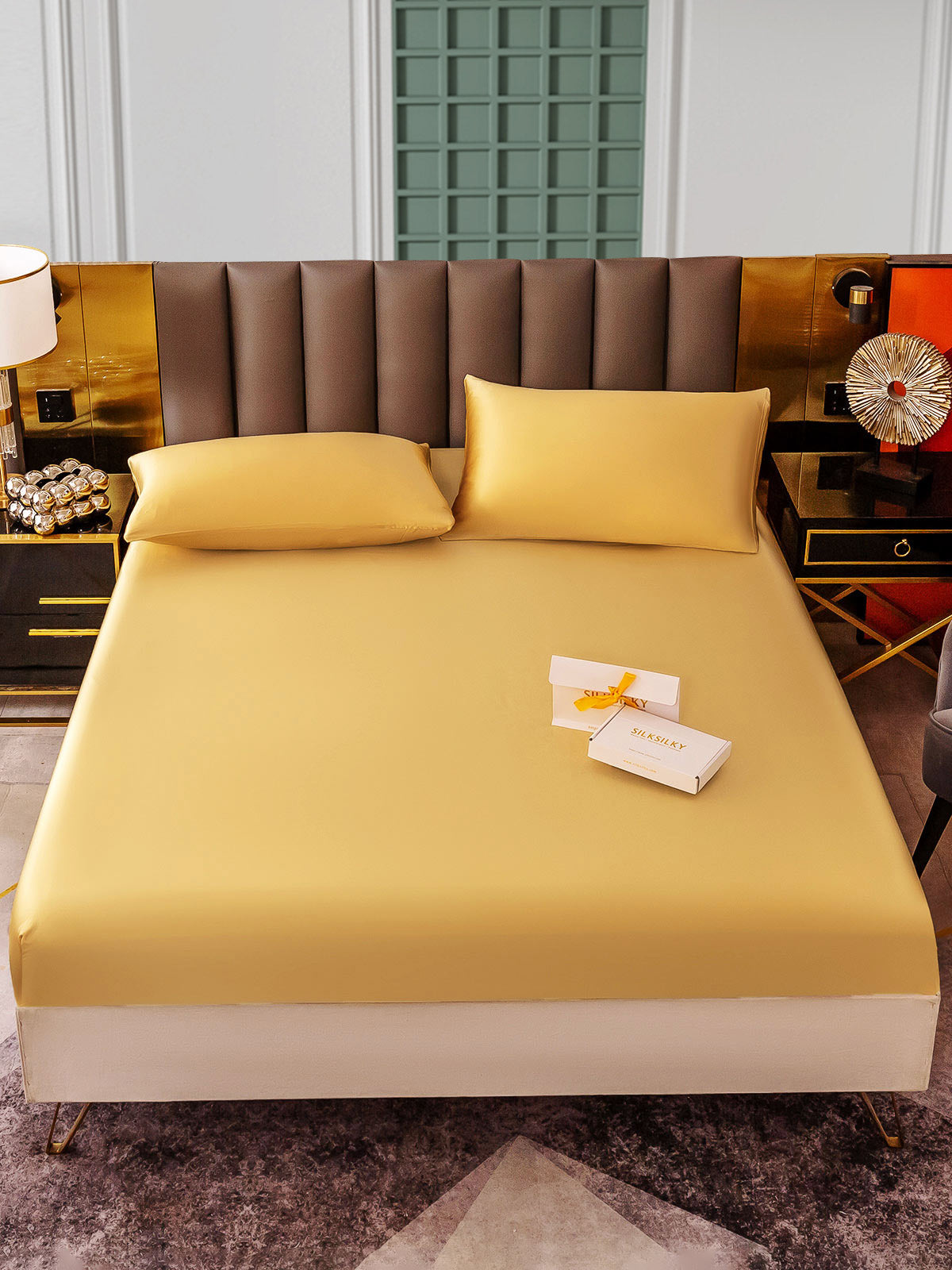[Champagne] SilkSilky-NO 25Momme Bedding Set 002