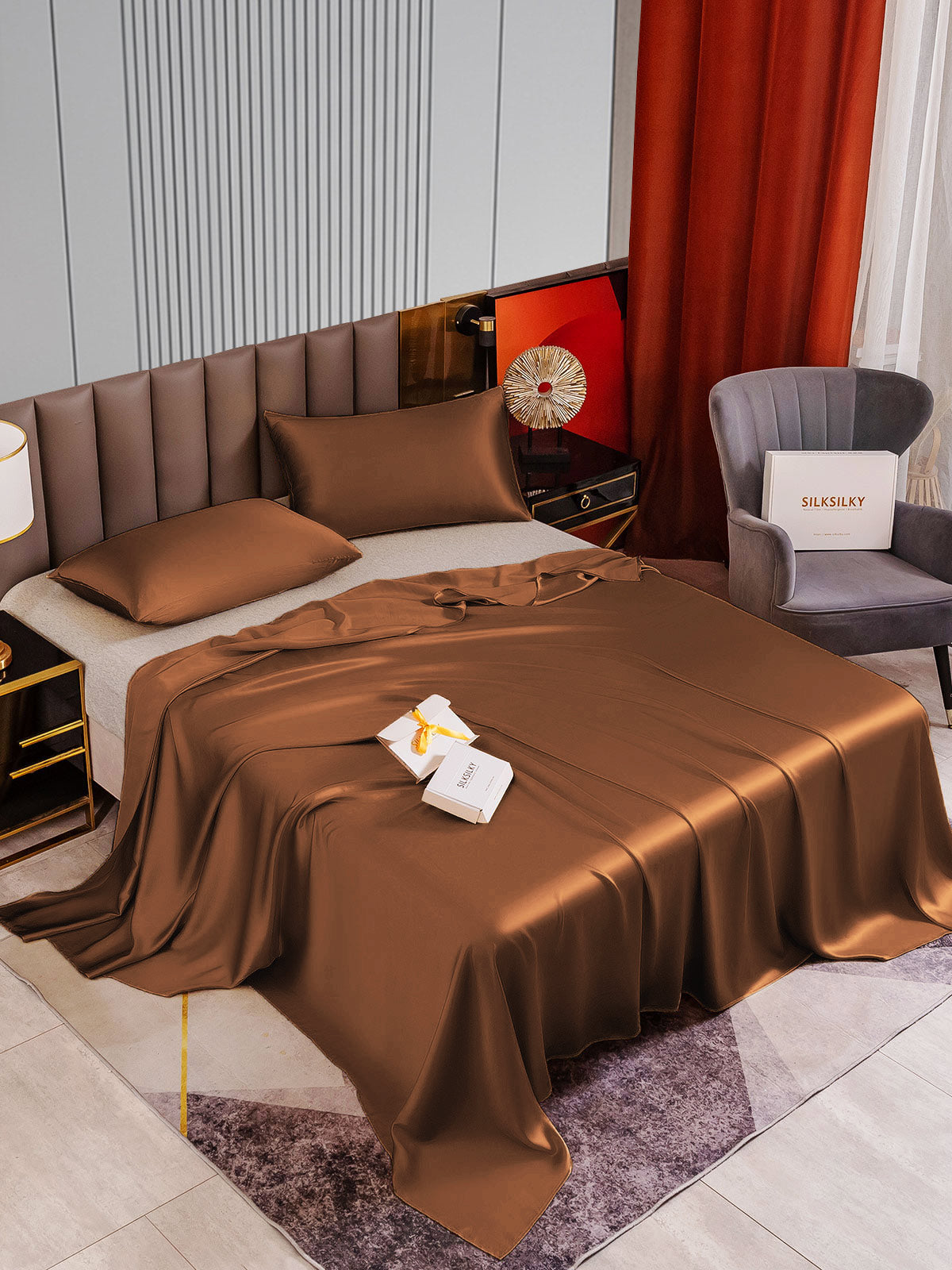 [Kaffe] SilkSilky-NO 22Momme Bedding Set 002