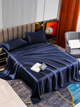 [Mørke blå] SilkSilky-NO 22Momme Bedding Set 002,