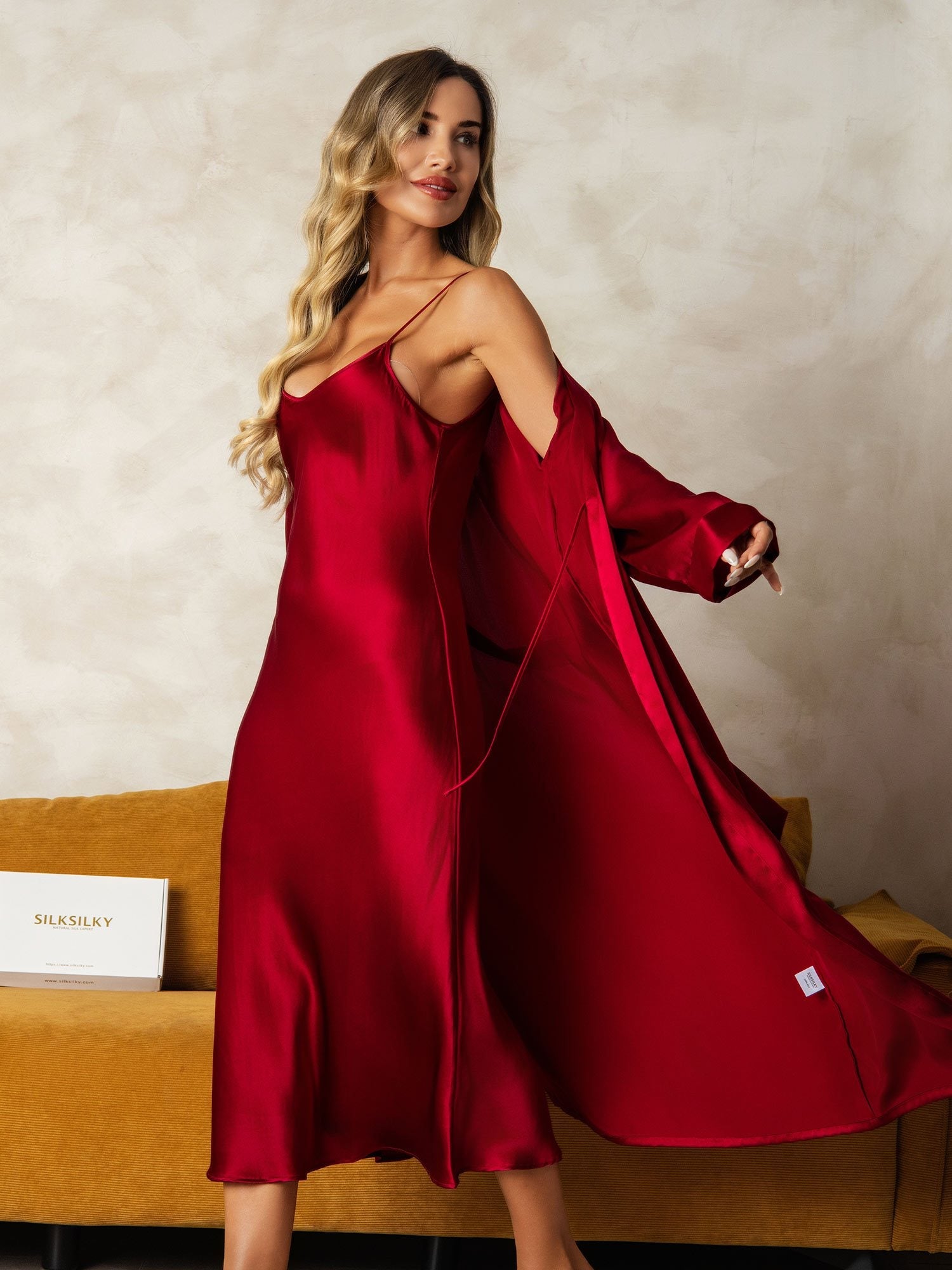 [Vin] SilkSilky-NO Silke Nightgown&Robe Set 007