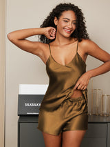[Kaffe] SilkSilky-NO Spaghetti Strap V Neck Camisole sett 004