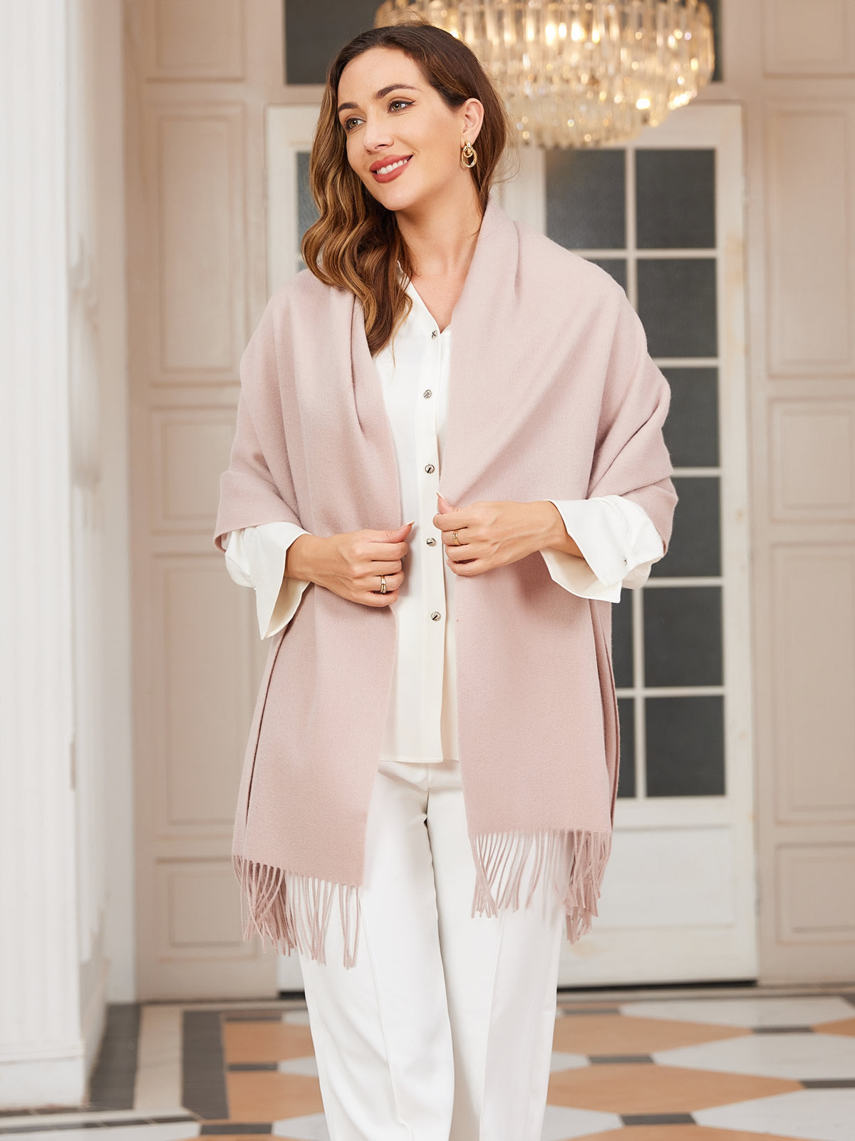 [Lys Beige] SilkSilky-NO Ull Scarf 002