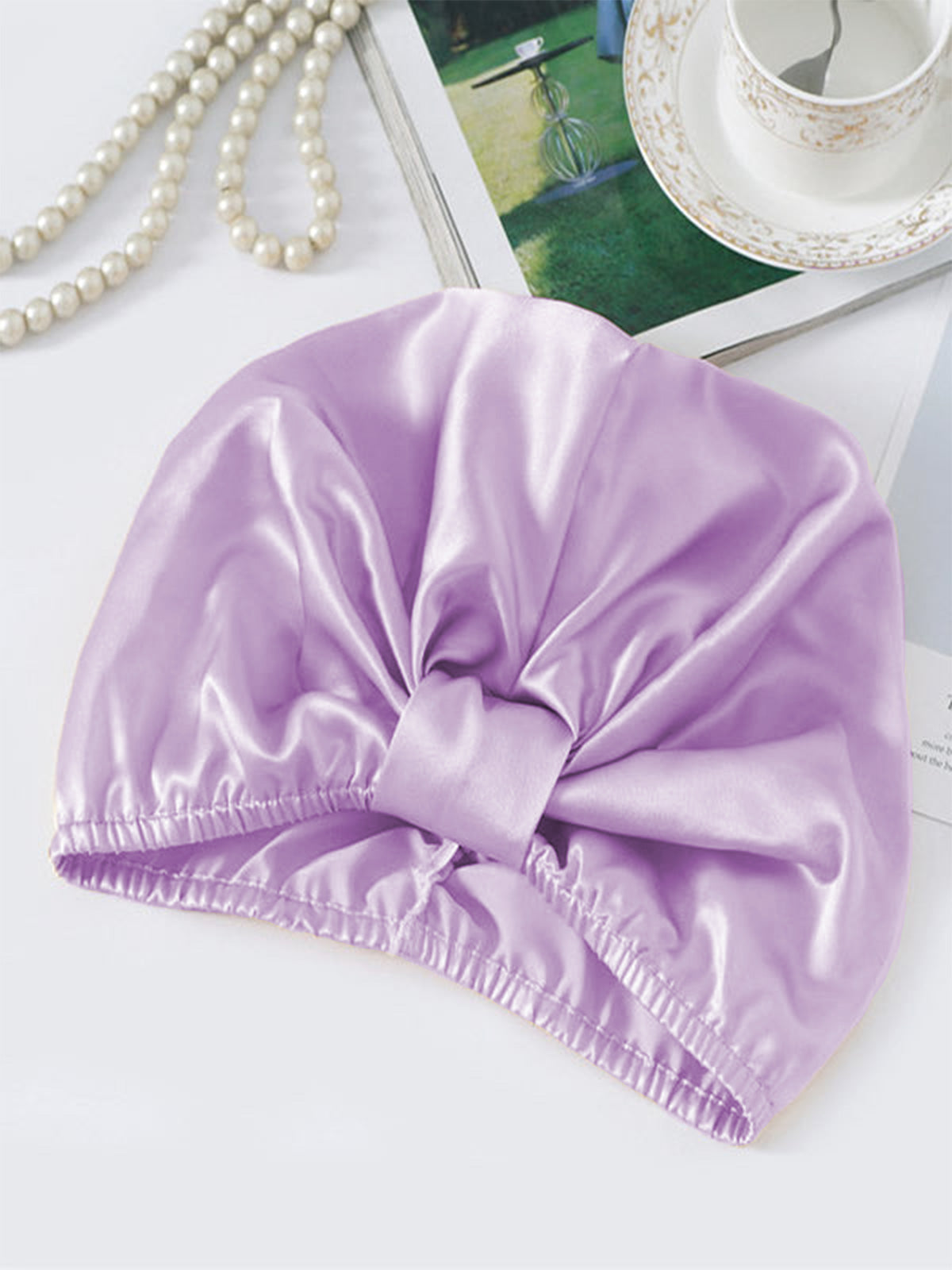 [Lavendel] SilkSilky-NO Sleep Cap 002