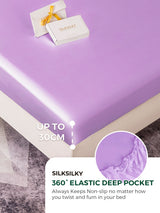 [Lavendel] SilkSilky-NO 19Momme Sengesett 004