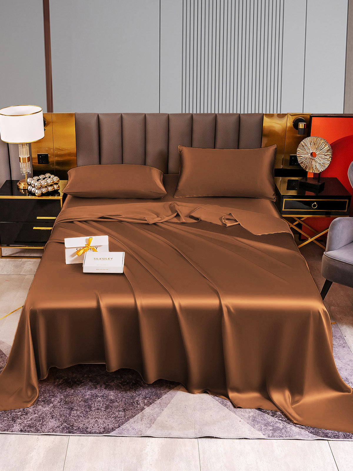 [Kaffe] SilkSilky-NO 22Momme Bedding Set 005